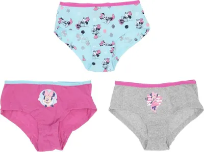 Produktbild von Minnie Maus 3er Pack Unterhosen Slips 100% Baumwolle unterwäsche 122/128 cm