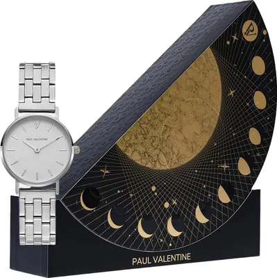 Image de PAUL VALENTINE Coffret cadeau Moon pour femme avec 11 surprises + montre argent