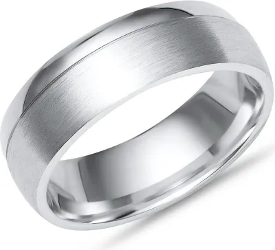 Produktbild von Hochwertiger Unique 925er Silberring teilmattiert R8547
