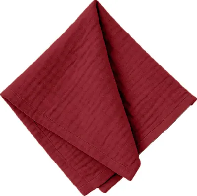 Produktbild von Musselin-Servietten Bordeaux 45x45 cm – weiche Tischservietten aus Musselin, Set 10 Stück, elegant & wiederverwendbar