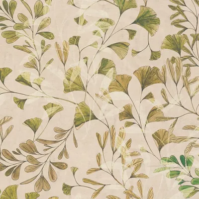 Produktbild von Profhome 782233-GU Natur Tapete Floral matt creme grün-beige weiß braun 5,33 m2