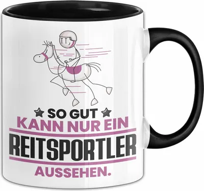 Produktbild von Reitsportler Geschenk Tasse So Gut Kann Nur Ein Reitsportler Aussehen Geschenkidee Kaffee-Becher (Schwarz)