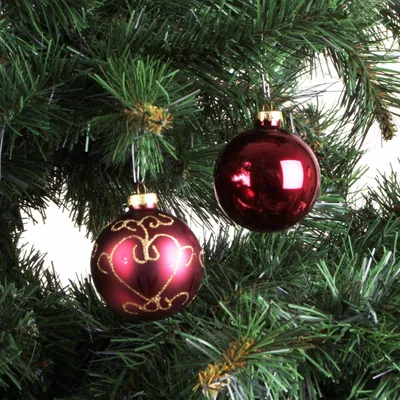 Image de Boules d'arbre de Noël, set de 12 boules de 7 cm, décoration d'arbre de Noël