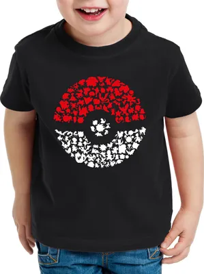 Produktbild von A.N.T. Fang sie alle Kinder T-Shirt poke ball monster spiel online