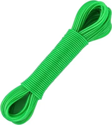 Produktbild von Famanu Wäscheleine mit Stahlkern, outdoor, 200 kg Tragkraft, rostfrei und wasserfest, grün (4 mm, 30 m)