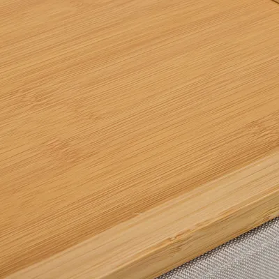 Produktbild von Relaxdays Kommode, Bambus, 4 Stoff-Schubladen, Flur, Schlafzimmer, HBT 73 x 57,5 x 30 cm, Schubladenschrank, natur/beige