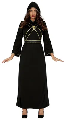 Produktbild von Schwarzer mystischer Teufel Kostüm für Damen Gr. L, Größe:L