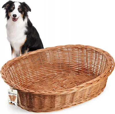Obrázok produktu pre KADAX prútený pelech pre psov a mačky, pelech v prírodnej farbe, pelech pre psa (20x85x67cm)
