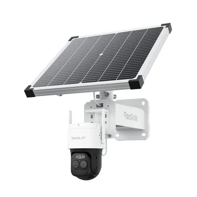 Immagine prodotto di Reolink TrackMix LTE Plus 2+pannello solare Plus, telecamera di sorveglianza da esterno 2K 4MP 4G LTE con batteria integrata ColorX, zoom automatico e tracciamento, registrazione 24 ore su 24, 7 giorni su 7