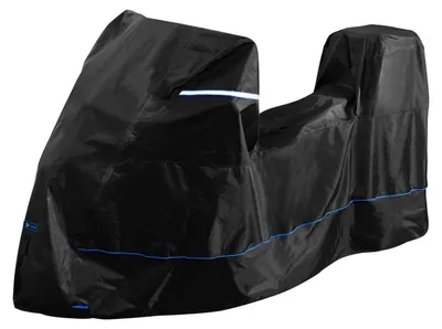 Zdjęcie produktu dla Pokrowiec na motocykl, materiał Oxford 420D, wodoodporny, odporny na wysoką temperaturę, z otworami wentylacyjnymi, wymiary: 230x100x143 cm