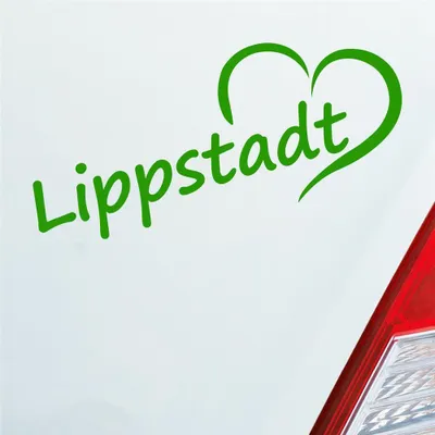 Produktbild von Auto Aufkleber Lippstadt LP Soest Herz Stadt City Liebe 19x8 cm Hellgrün Sticker Heckscheibenaufkleber