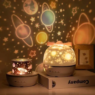 Produktbild von LED Nachtlicht, Sternenhimmel Projektor Lampe Kinder Baby Sterne Lampe, 3 Lichtfarbe für Geschenk