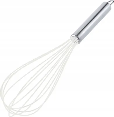Produktbild von KADAX Handschneebesen "Tayral", Schneebesen aus Silikon und Edelstahl, Weiß, 30cm
