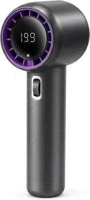 Produktbild von Handventilator 5000mAh Turbo Ventilator 199 Stufen LED Display Grau