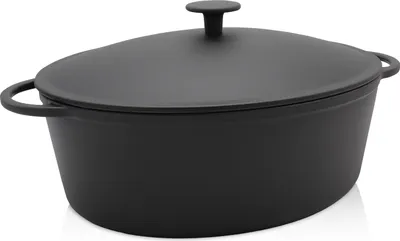 Produktbild von Karl Krüger 62034 Gusseisen-Gansbräter Rustica - 34 x 27 x 12,5 cm - emailliert - außen u. innen schwarz matt