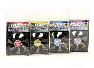 Produktbild von Scythe S-Flex 92 mm, 25.3 dB, Schwarz, 0.12 A, 95 g, 92 x 92 x 25 mm, DC 12 V