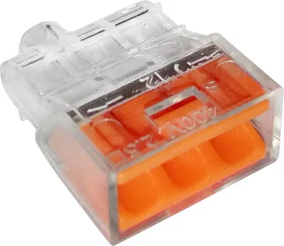 Produktbild von Schnellverbinder 3*0,5-2,5Mm2 Transparent/Orange 10 Stk - E-650-0230