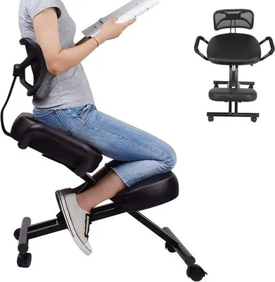 Produktbild von Ergonomische Knielende Stoel mit Verstelbarer Houding und Rückenstütze