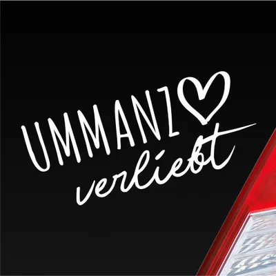 Produktbild von Auto Aufkleber Ummanz verliebt Herz Insel Ostsee Liebe Car 19x8 cm Weiss Glanz Sticker Heckscheibenaufkleber