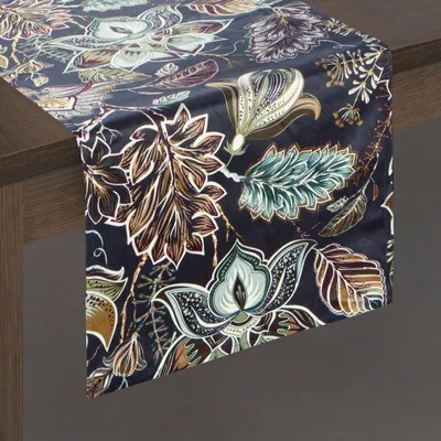 Produktbild von Festliche Tischdecke Tischdekoration GRACIA dunkelblau marine33x140
