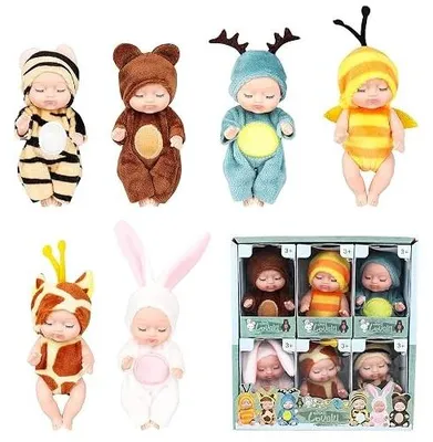 Zdjęcie produktu dla Lalki reborn mini silikonowe zestaw 6 sztuk dla dzieci od 3 lat