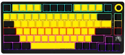 Imagen del producto de Teclado mecánico para juegos inalámbrico Lorgar LORGAR KBP7075W, modelo Pro, con disposición EN, color /amarillo