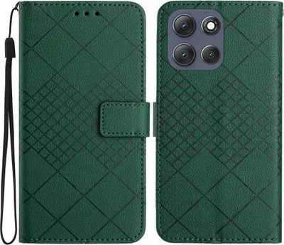 Produktbild von Motorola Moto G56 Hülle - Coverup Rhombus Klapphülle - Grün