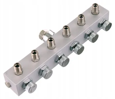 Image de Distributeur d'air pour arographes 6 sorties d'air 1/8" et 1 entre d'air 1/4" Technic BD13-6