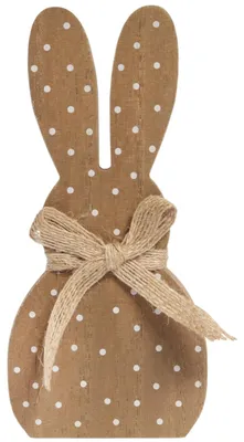 Produktbild von Osterhase aus Holz mit Taschen, 17 cm