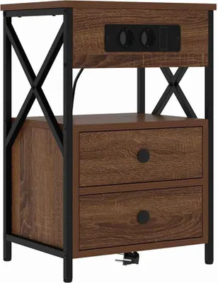 Zdjęcie produktu dla Szafka Nocna z szufladą Brązowy dąb 40 x 31 x 60 cm