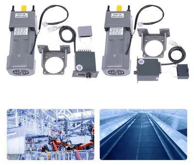 Produktbild von AC Getriebemotor - 250W Elektromotor - 220V - Hohes Drehmoment 8 Nm - Drehzahl regelbar 0–270 U/min - Mit Drehzahlregler - Grau
