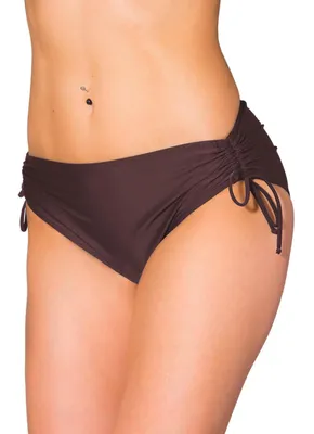 Produktbild von Aquarti Damen Bikinihose mit Raffung und Schnüren, Farbe: Braun, Größe: 44