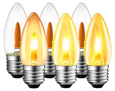 Produktbild von LVWIT E27 LED Flammeneffekt Warmweiss 1W Flammeneffekt Lampe Kerze Glühbirne, Flackernde LED Flackerlicht Stimmungslicht Flackerlampe für Zuhause Garten Bar Halloween Weihnachten, 1800K, 6er Pack