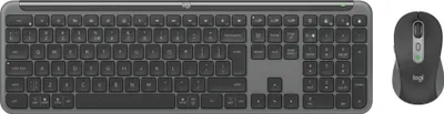 Image de LOGITECH Logitech 920-012490 keyboard Mouse included Office RF Wireless + Bluetooth QWERTY US International Graphite