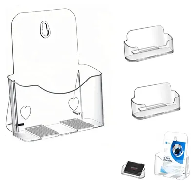 Immagine prodotto di Solidchoice - Set di 2 supporti trasparenti per volantini e brochure