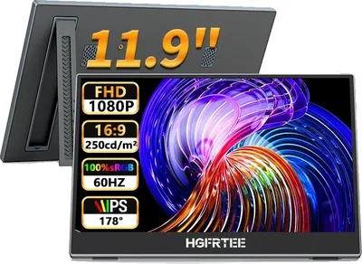 Produktbild von Tragbarer Monitor, 1920x1080 Auflösung, USB-C und HDMI Anschluss, B119-SZF06R8