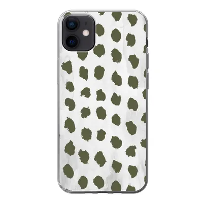 Produktbild von MuchoWow® Handyhülle Schutzhülle Hülle für iPhone 12 mini Marmor - Punkte - Grün Silikon Softcase Handy Hülle - Bild
