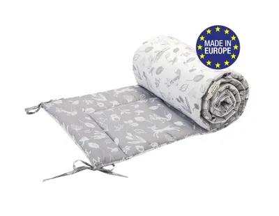 Obrázok produktu pre Bomimi Zavinovačka do postieľky MANTINKA 180 cm, LESNÉ ZVIERATÁ, ŠEDÁ