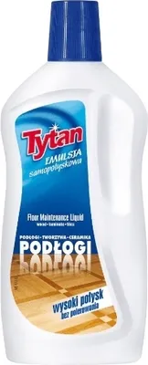 A bottle of floor maintenance liquid.