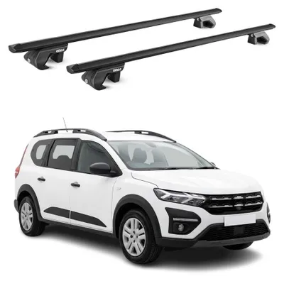 Produktbild von Dachträger Grundtäger für Dacia Jogger 2022-2026 90kg Aluminium Schwarz, KI-generiertes Bild