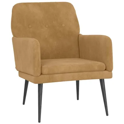 Zdjęcie produktu dla vidaXL fotel brązowy 62x79x79 cm aksamit