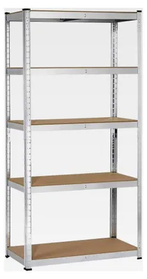 Produktbild von Lagerregal 180x90x40 cm mit 5 Ebenen, Steckregal für Werkstatt und Garage, verzinkt, 875 kg Tragfähigkeit