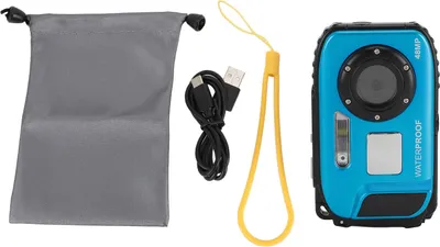 Produktbild von Tauchkamera 1080P 48MP Anti-Shake 5m wasserdicht unter Wasser mit 2,4-Zoll-Farbbildschirm 32G-Speicherkarte Autofokus 630mAh Gesichtserkennung