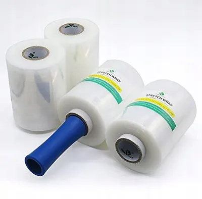 Zdjęcie produktu dla Folia stretch ręczna do pakowania przezroczysta 20MY 127MM 300M 4 rolki