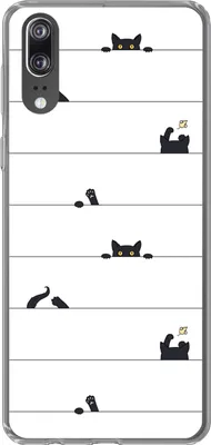 Produktbild von MuchoWow® Handyhülle Schutzhülle Hülle für Telefoonhoesje Huawei P20 Katze - Muster - Maus - Jungen - Mädchen - Kinder - Kinder Silikon Softcase Handy Hülle - Hardcover