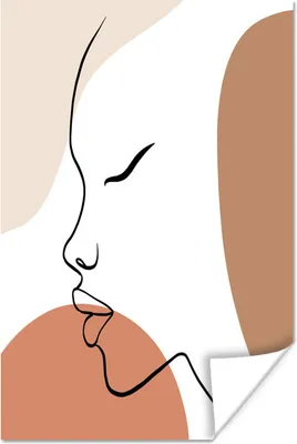 Produktbild von MuchoWow® Poster Pastell - Minimalismus - Porträt 60x90 cm - Wanddekoration
