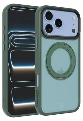 Productafbeelding van Tactische achterkantbescherming MagForce Hyperstand Cover voor iPhone 17 Pro Max/18 Pro Max, in de kleur "gorest green"