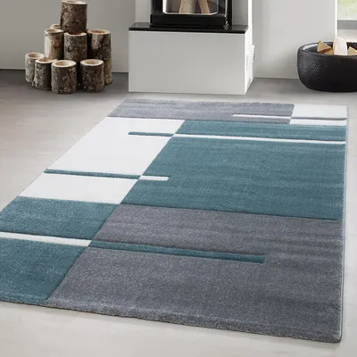Image de Carpetsale24 Tapis Design pour Salon Moderne Doux à Poils Courts Découpe Contour Entretien Facile, Taille: 200x290 cm
