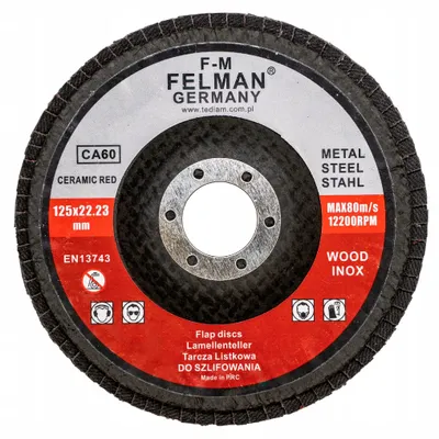 Produktbild von FELMAN Lamellenschleifscheibe 125 mm CA60 Keramik INOX