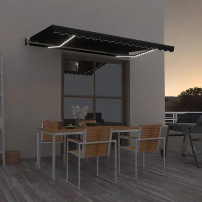 Immagine prodotto di Mobili Tenda da sole automatica con LED e sensore vento 400x350 cm antracite - Tende da sole 3069194